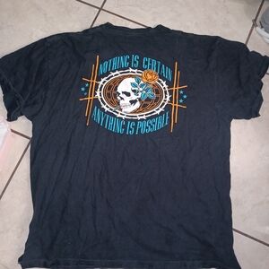 Empyre Black Tee with Orange and Blue Graphic